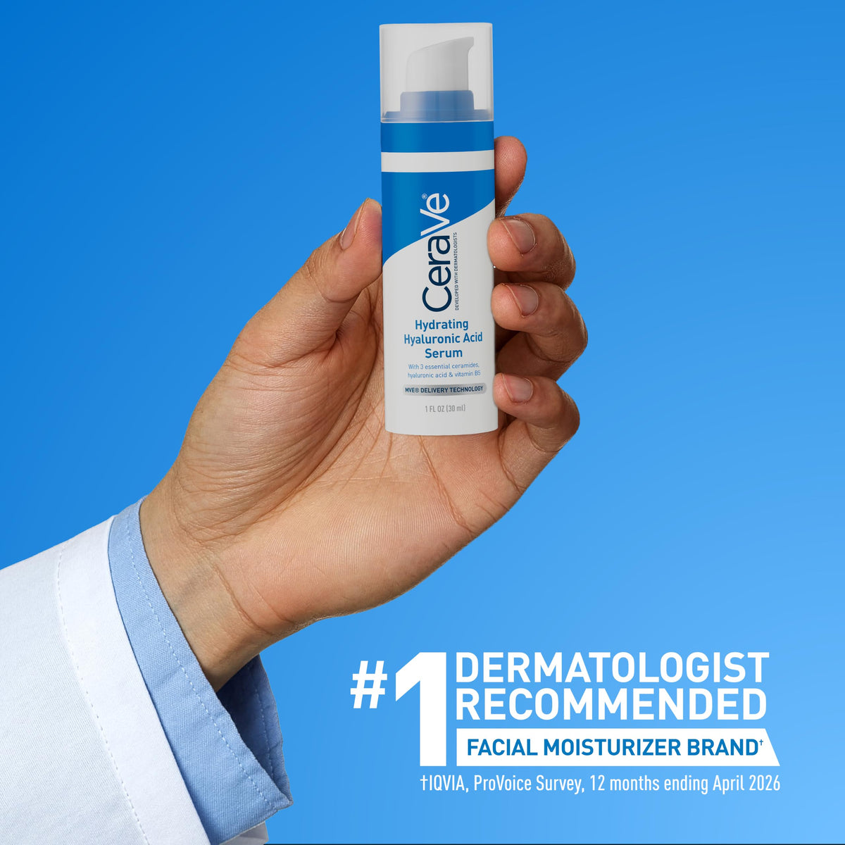 CeraVe Hyaluronic Acid Serum application on skin