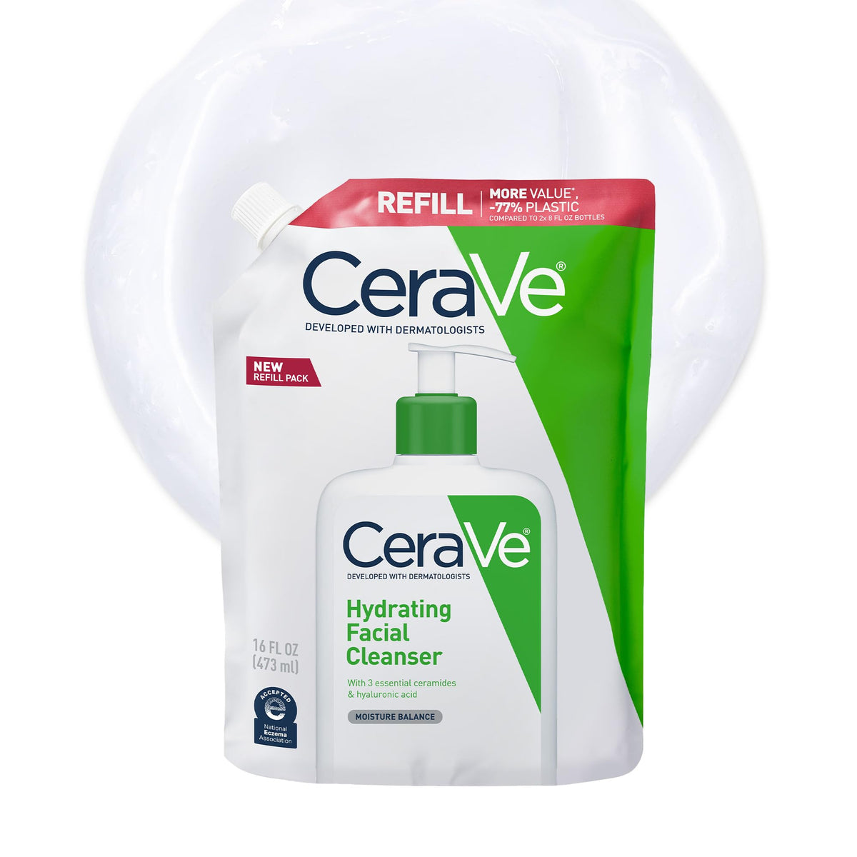CeraVe Hydrating Cleanser 16oz refill bottle front view