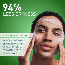 CeraVe Hydrating Cleanser 19oz packaging on a bathroom counter