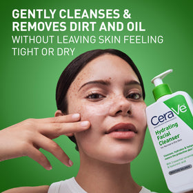 CeraVe Hydrating Cleanser 8oz back view with ingredient list