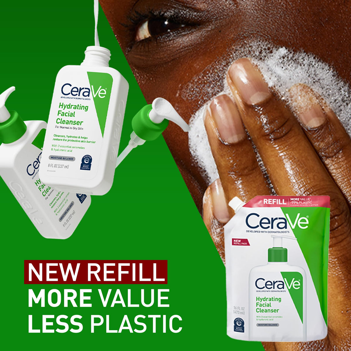 CeraVe Hydrating Cleanser on a towel