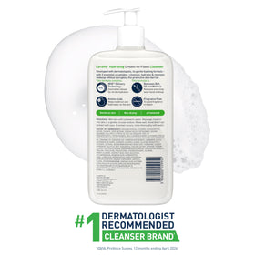 CeraVe Hydrating Cleanser with soft foam texture