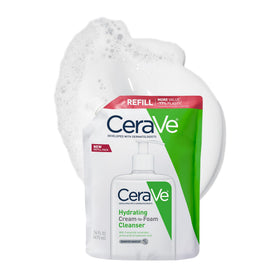 CeraVe Hydrating Cream To Foam Cleanser 16oz refill front view