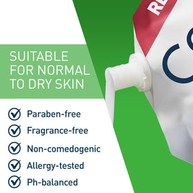 CeraVe Hydrating Cream To Foam Cleanser 16oz refill texture on hand