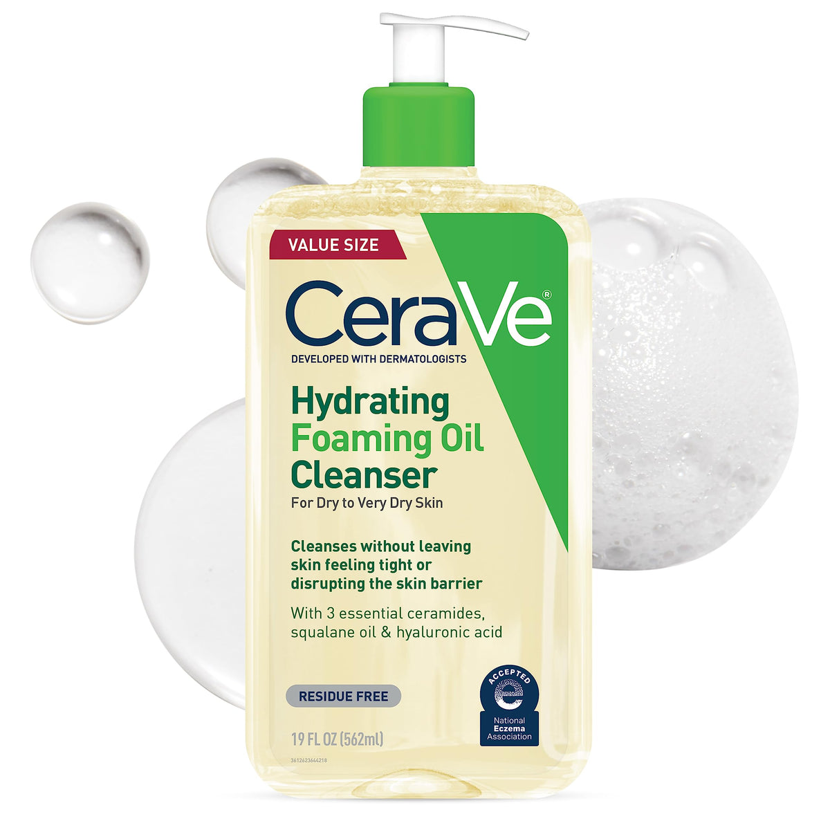 CeraVe Hydrating Foaming Oil Cleanser 19oz front view