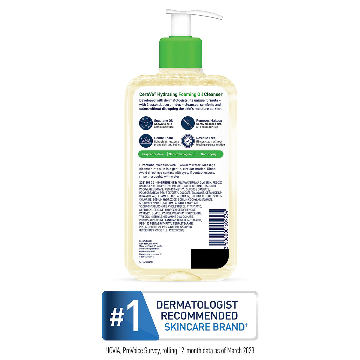CeraVe Hydrating Foaming Oil Cleanser 8oz in bathroom setting