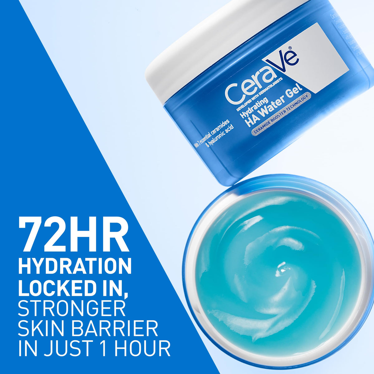 CeraVe Hydrating Hyaluronic Acid Water Gel Moisturizer texture close-up
