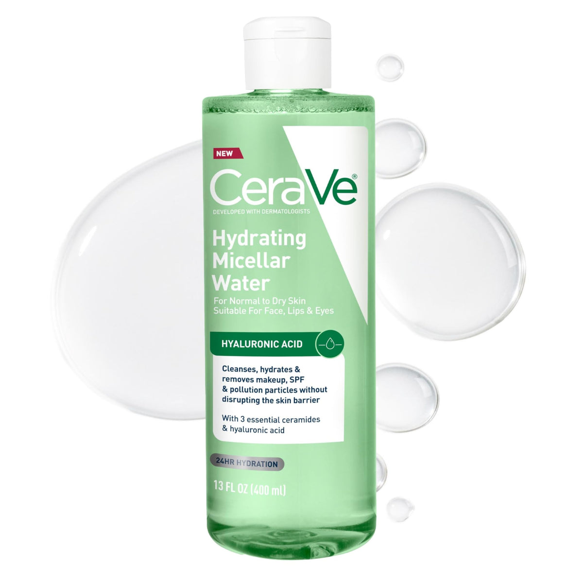 CeraVe Hydrating Micellar Water 13oz front view