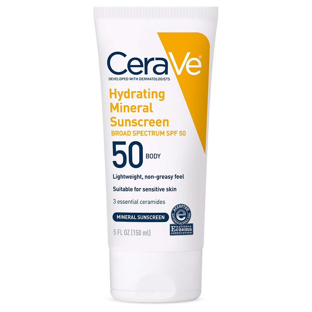 CeraVe Hydrating Mineral Sunscreen SPF 50 2.5oz front view