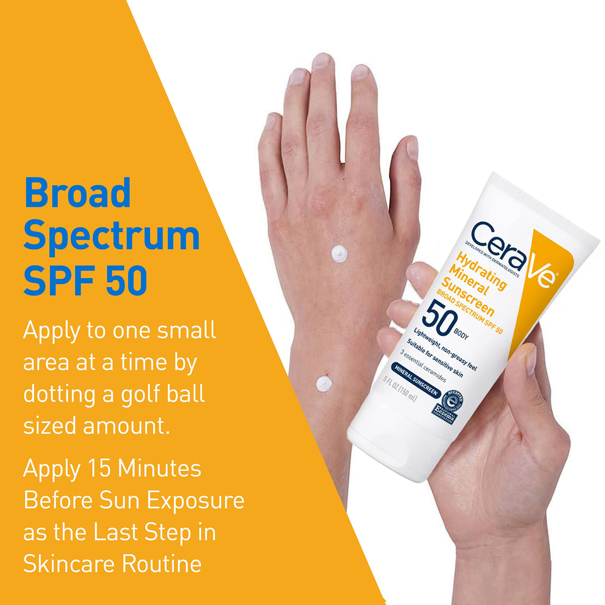 CeraVe Hydrating Mineral Sunscreen SPF 50 in a travel setting