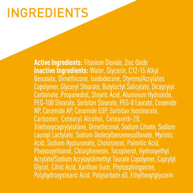 CeraVe Hydrating Mineral Sunscreen SPF 50 ingredients list