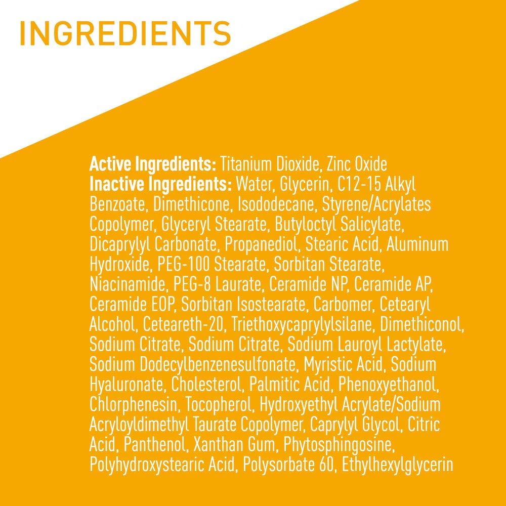 CeraVe Hydrating Mineral Sunscreen SPF 50 showing texture