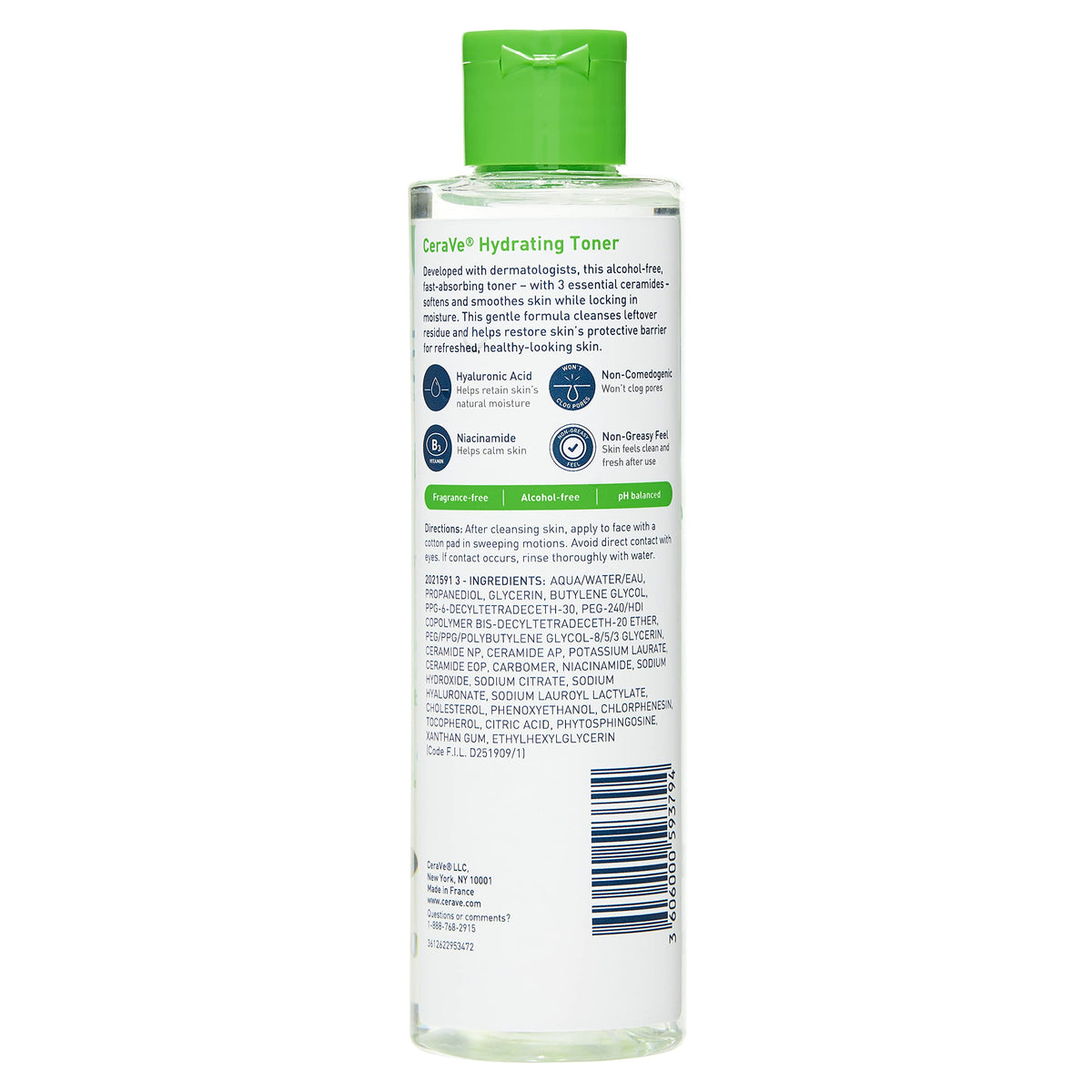 CeraVe Hydrating Toner bottle side view