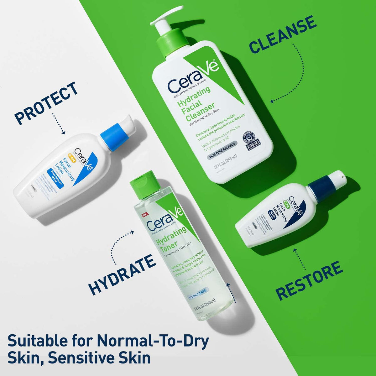 CeraVe Hydrating Toner lifestyle scene on bathroom counter