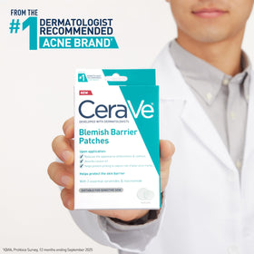 CeraVe Hydrocolloid Pimple Patches applied overnight