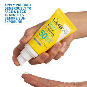 CeraVe Invisible Mineral Sunscreen SPF 50 with other skincare products