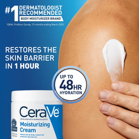 CeraVe Moisturizing Cream 19oz on a bathroom counter