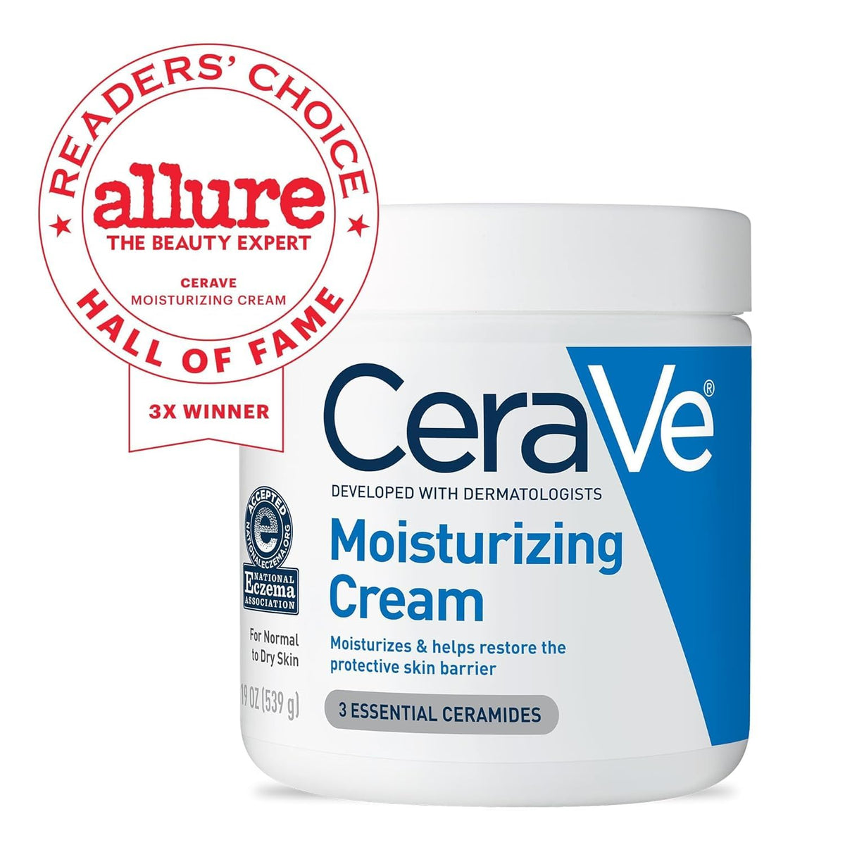 CeraVe Moisturizing Cream 19oz showing the lid and packaging