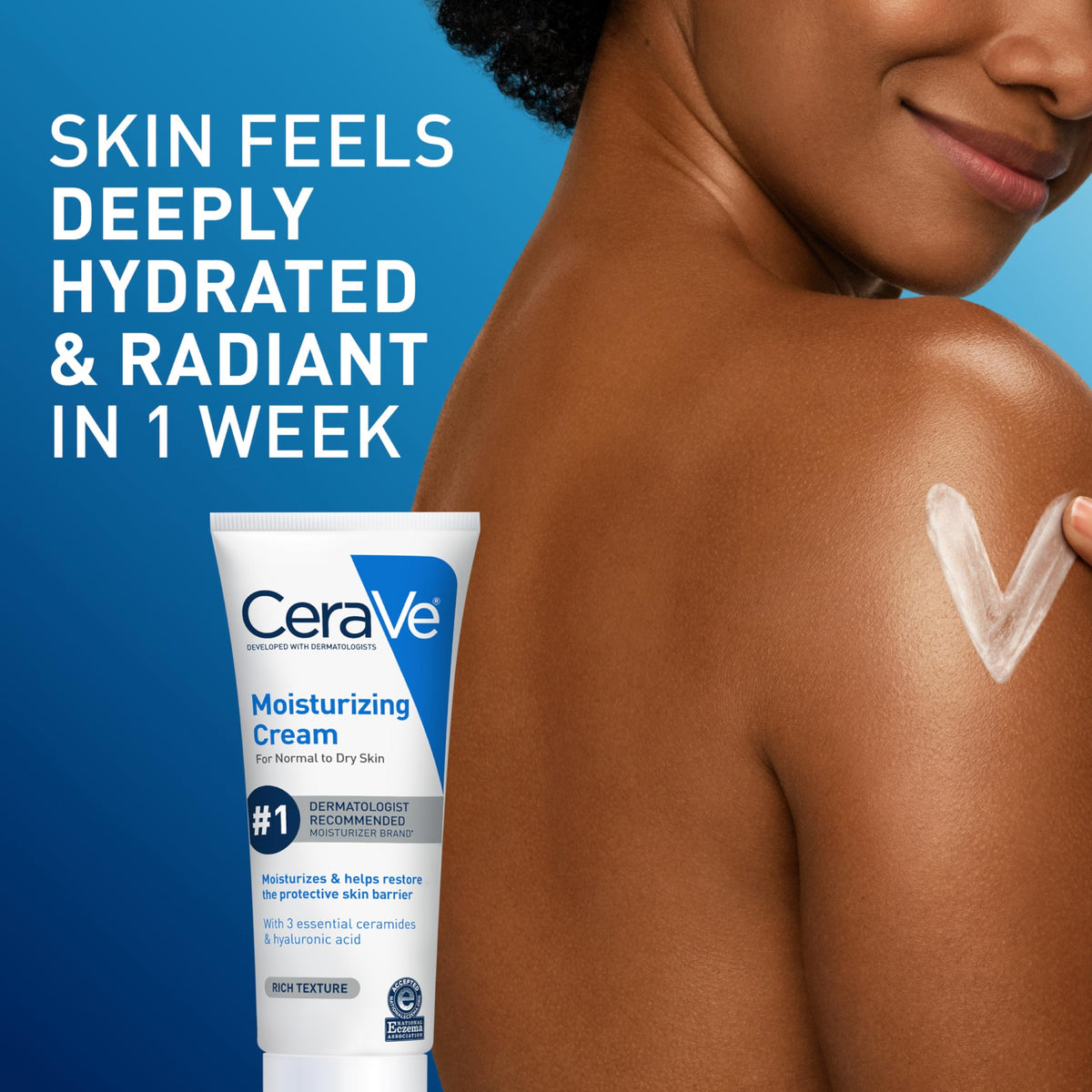 CeraVe Moisturizing Cream 8 Fl Oz on a bathroom counter