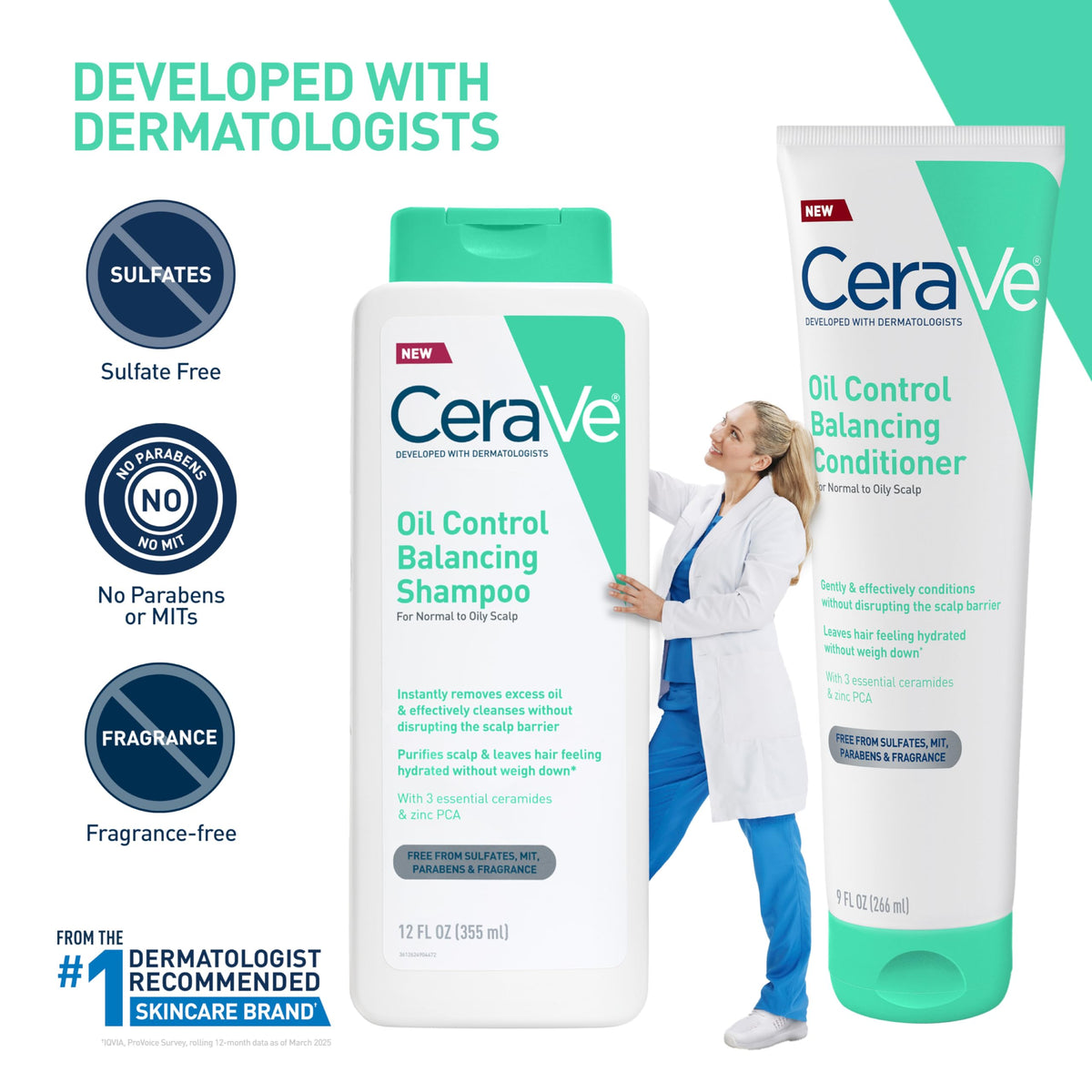 CeraVe Oil Control Conditioner 9 Oz on bathroom counter