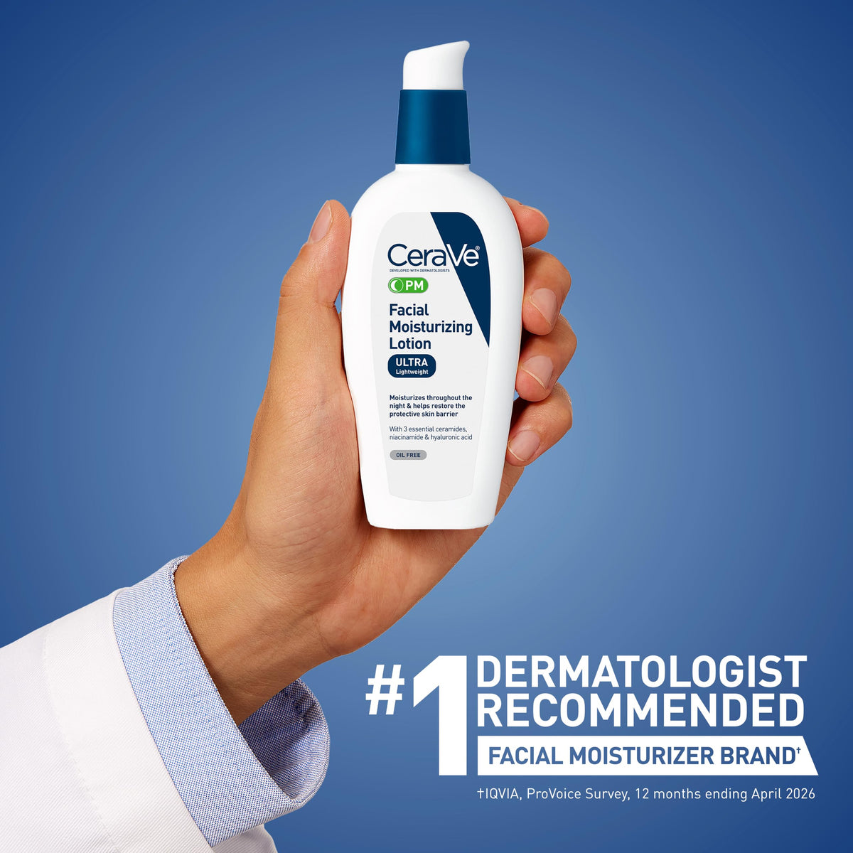 CeraVe PM Facial Moisturizing Lotion 3oz texture close-up