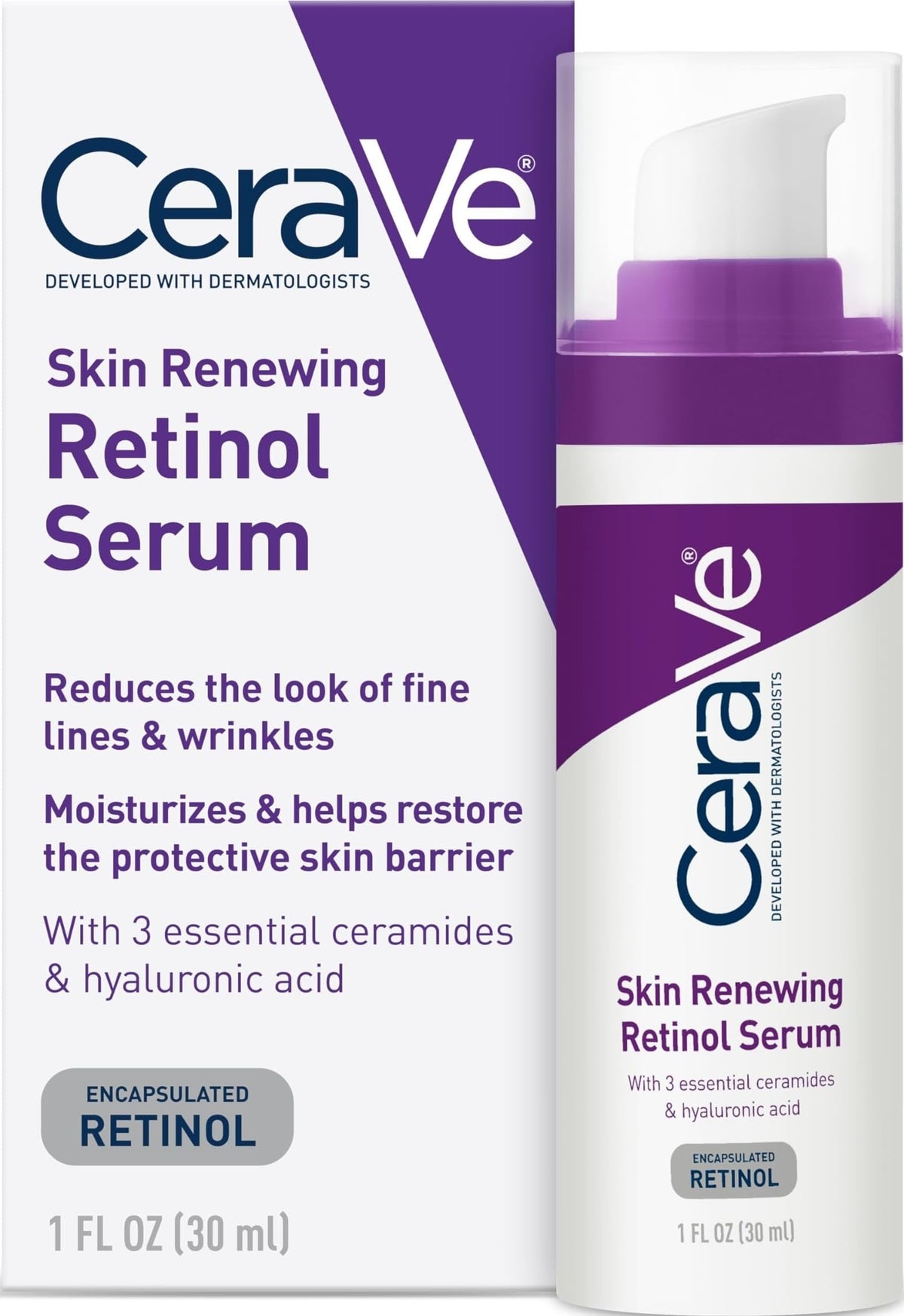 CeraVe Retinol Serum 1 oz front view
