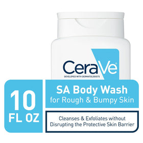 CeraVe Salicylic Acid Body Wash 10oz back view with ingredient list