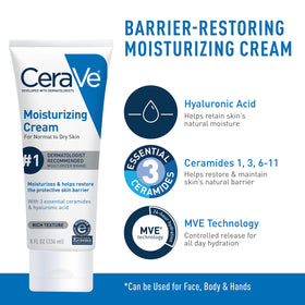 CeraVe Skin Care Set displayed on a bathroom countertop