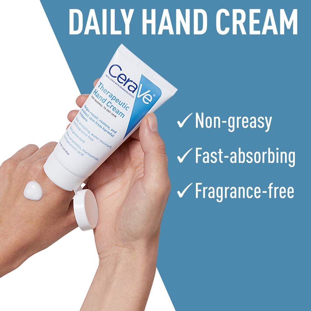 CeraVe Therapeutic Hand Cream 3oz cap opened