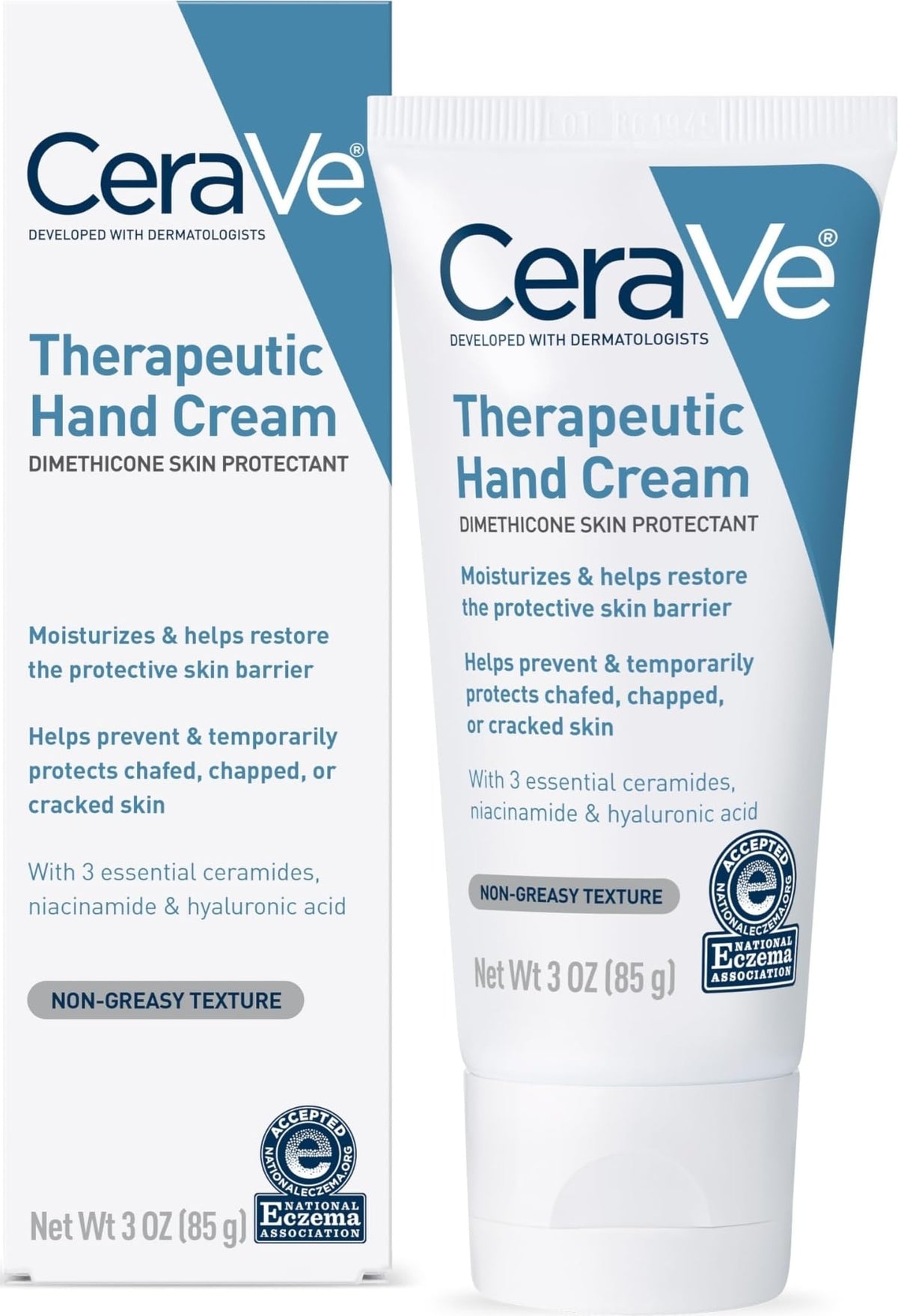 CeraVe Therapeutic Hand Cream 3oz front view with packaging