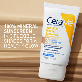 CeraVe Tinted Sunscreen packaging side view