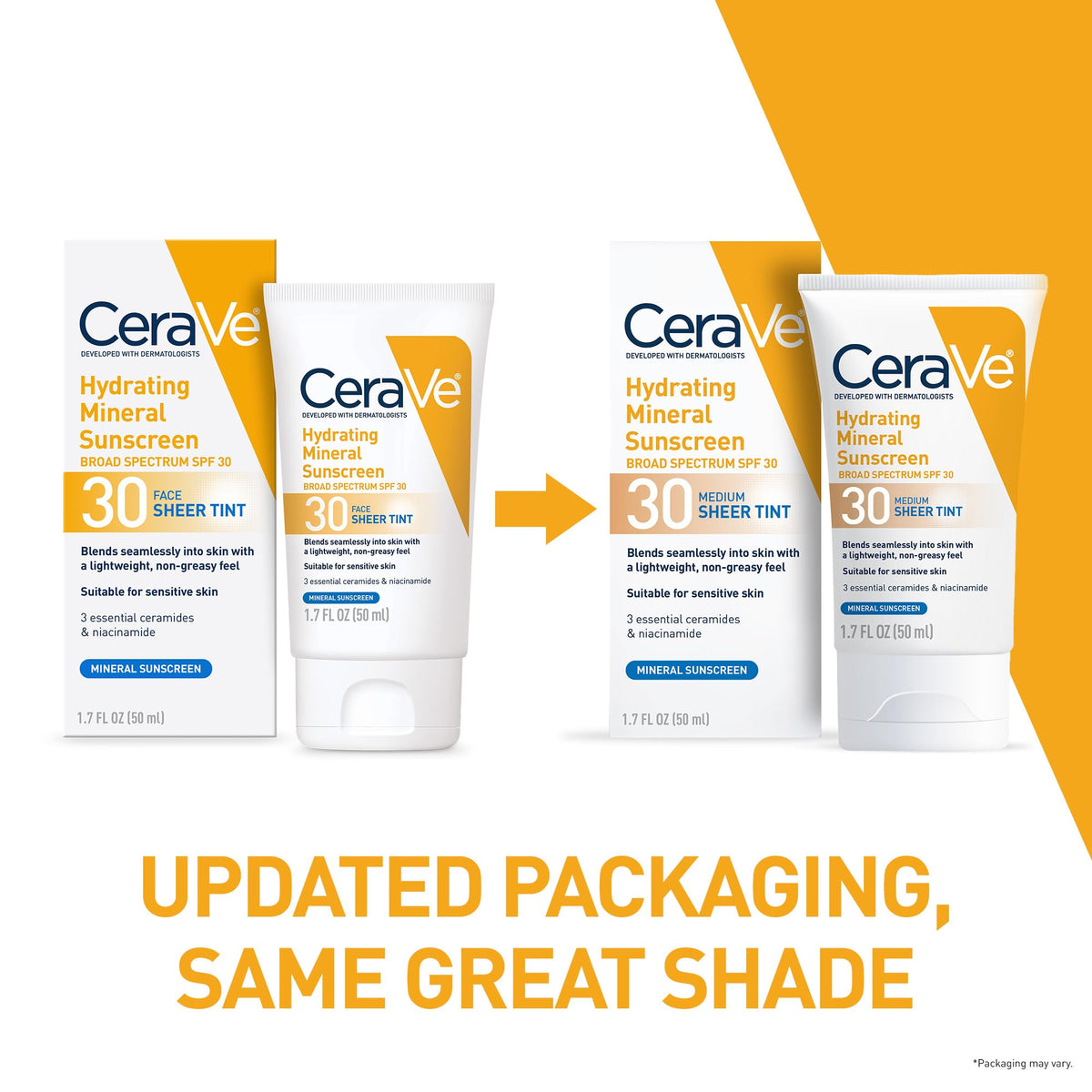 CeraVe Tinted Sunscreen showing texture on skin