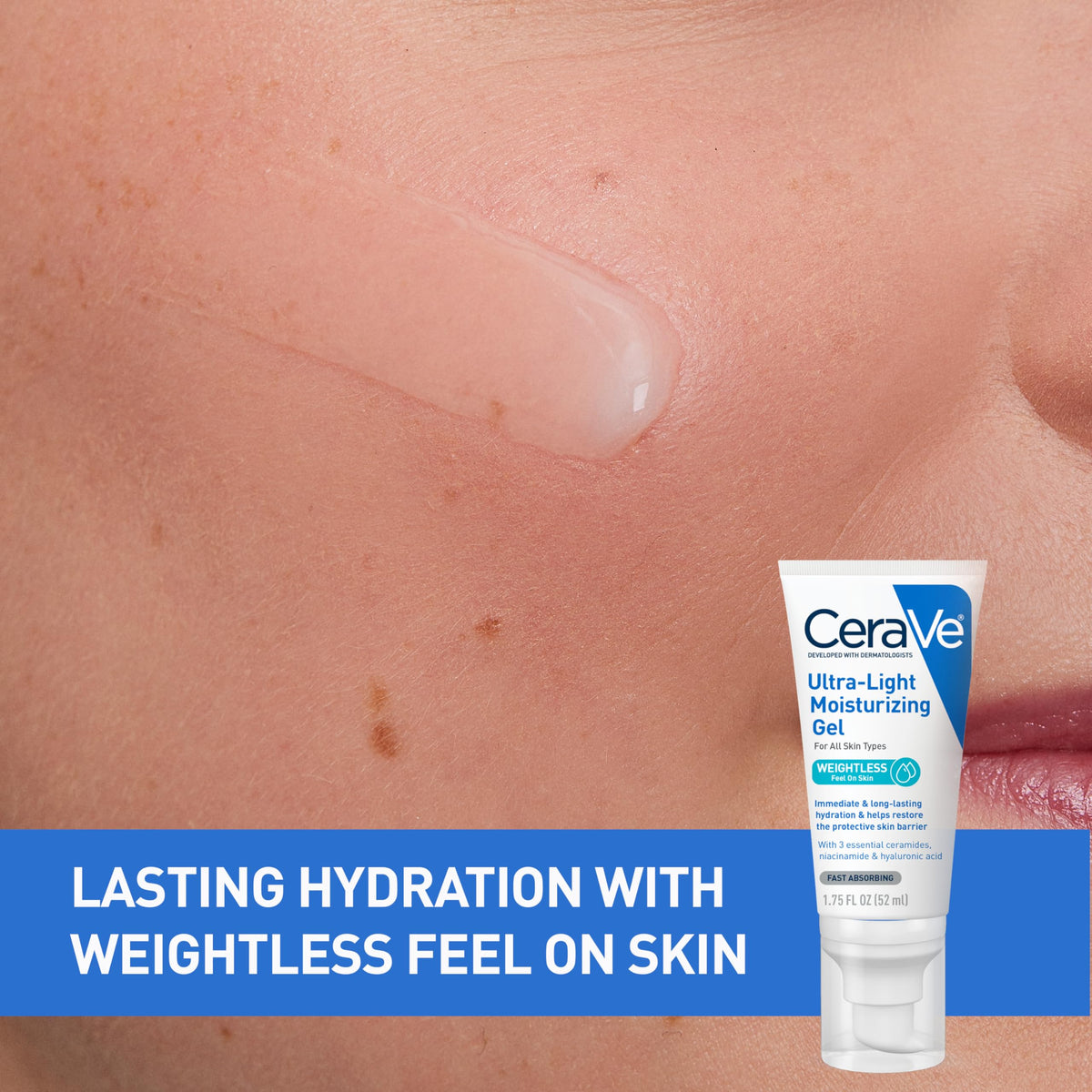 CeraVe Ultra-Light Moisturizing Gel texture close-up