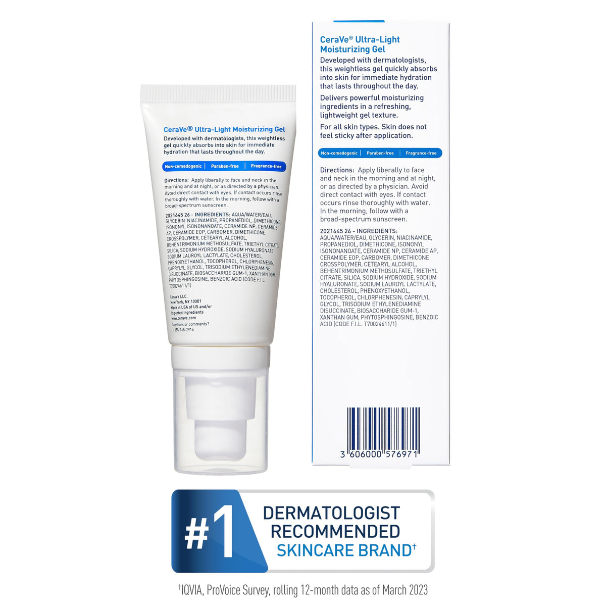 CeraVe Ultra-Light Moisturizing Gel with skincare routine items