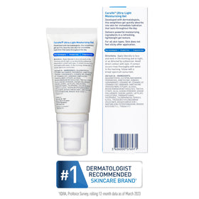 CeraVe Ultra-Light Moisturizing Gel with skincare routine items