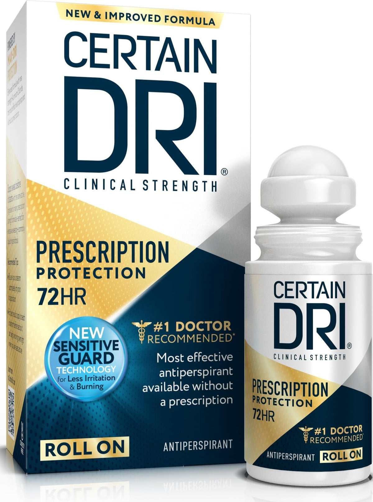 Certain Dri Clinical Antiperspirant Roll-On 1.2 oz front view