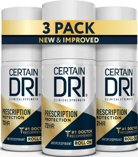 Certain Dri Clinical Antiperspirant Roll-On 3 Pack front view