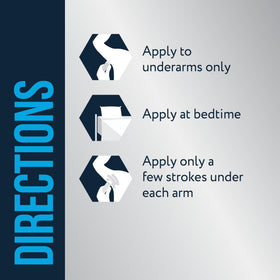 Certain Dri Clinical Antiperspirant Roll-On application instructions