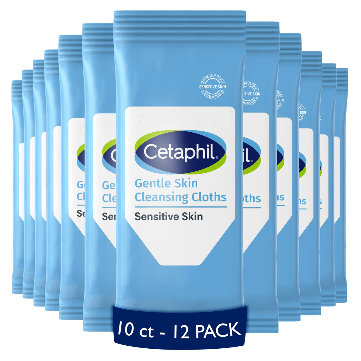 Cetaphil Cleansing Face & Body Wipes 12-Pack front view
