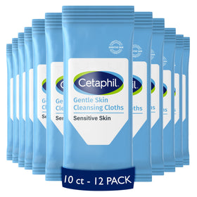 Cetaphil Cleansing Face & Body Wipes 12-Pack front view