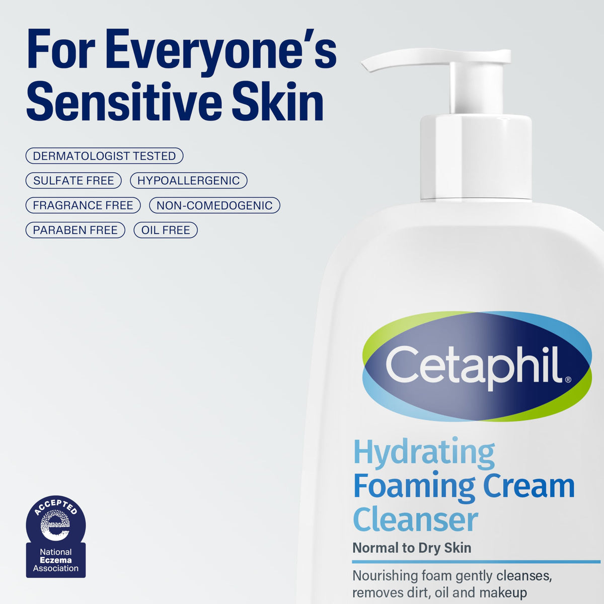 Cetaphil Cream to Foam Face Wash 16oz lifestyle scene