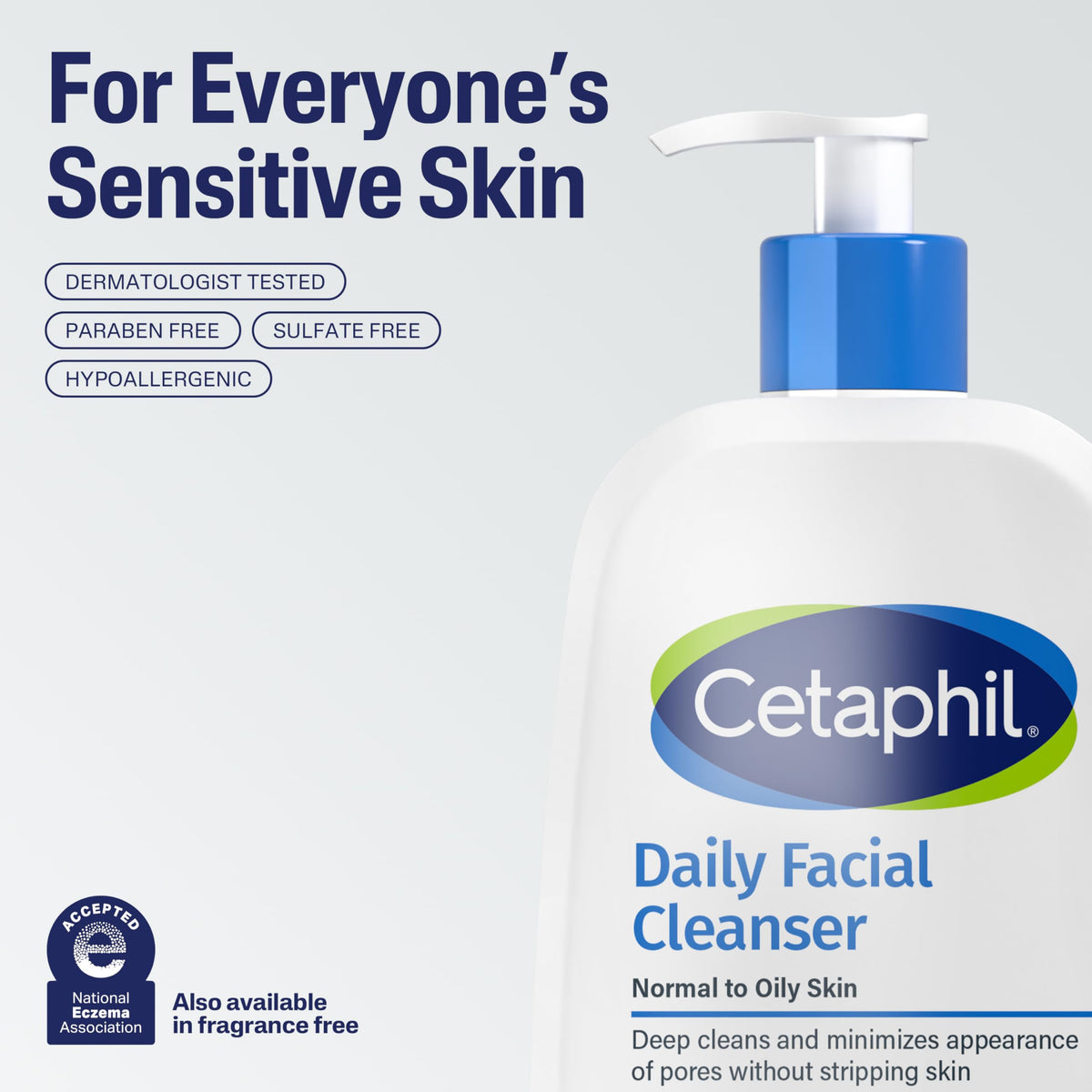 Cetaphil Daily Facial Cleanser 20 oz lifestyle use
