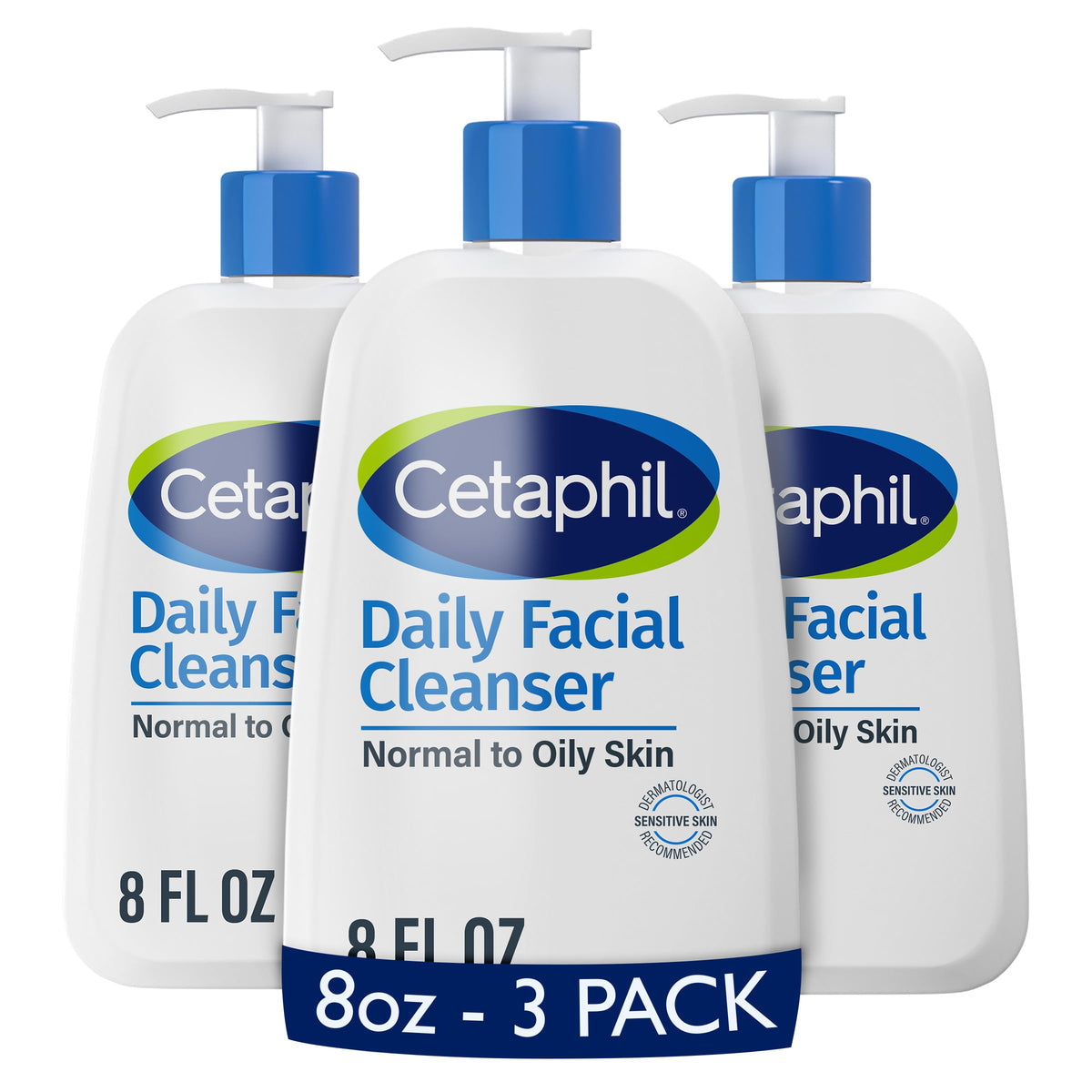 Cetaphil Daily Facial Cleanser 8oz front view