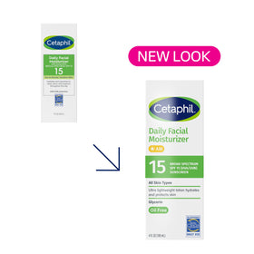 Cetaphil Daily Facial Moisturizer SPF 15 side view, showing packaging