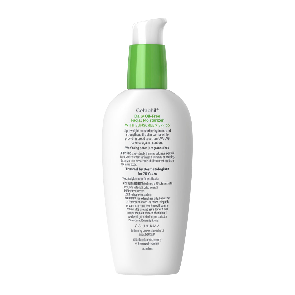 Cetaphil Daily Facial Moisturizer SPF 35 with sun protection icons