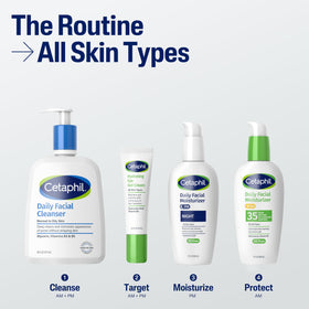 Cetaphil Daily Facial Moisturizer SPF 35 with travel accessories