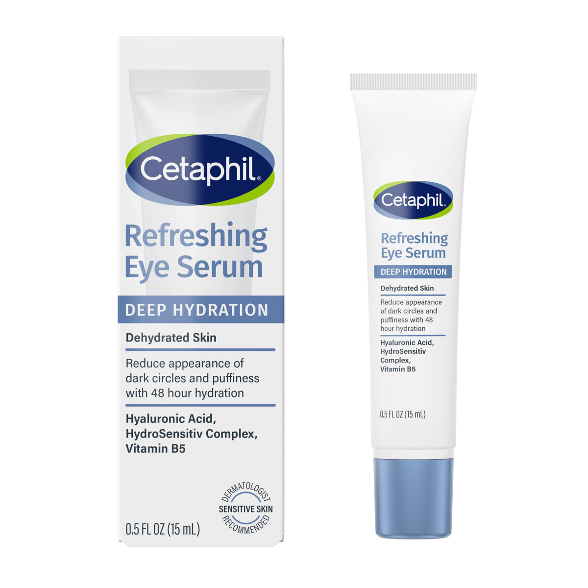 Cetaphil Deep Hydration Refreshing Eye Serum 0.5oz front view