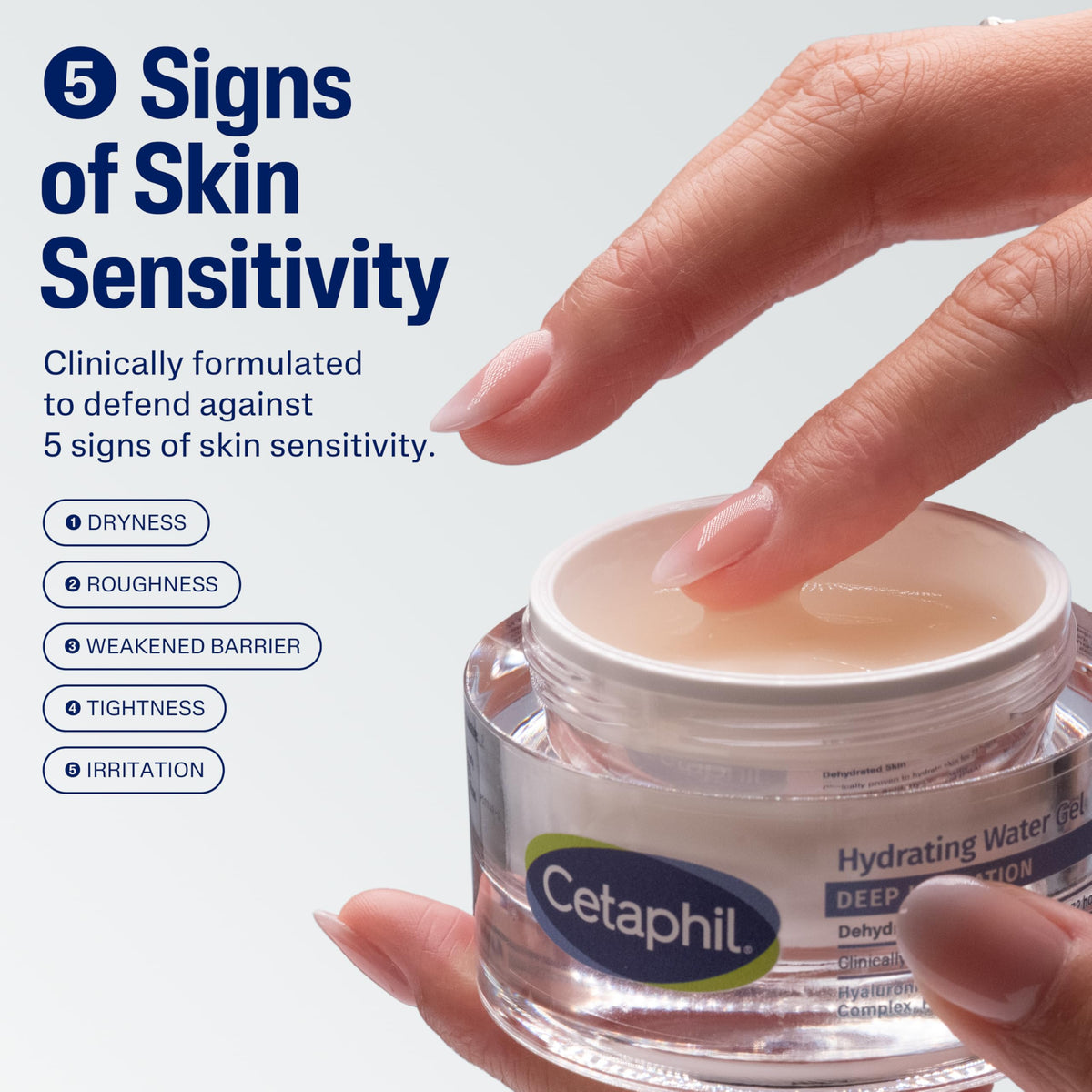 Cetaphil Deep Hydration Water Gel Face Moisturizer texture close-up