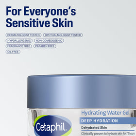 Cetaphil Deep Hydration Water Gel Face Moisturizer with natural background