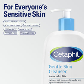 Cetaphil Gentle Cleanser 20oz with fresh flowers